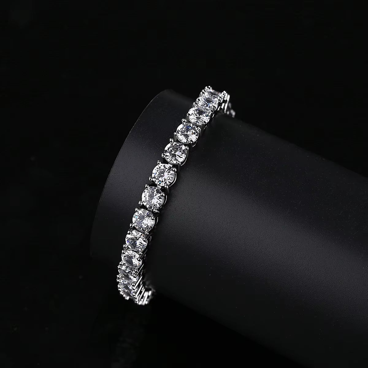925 Silver Moissanite Tennis Bracelet D VVS Iced Out Moissanite Diamond Bracelet Gold Plated 3 -6.5Mm Moissanite Tennis Chain