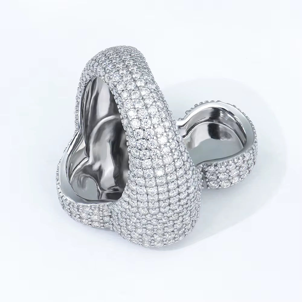 2024 New Custom 925 Sterling Silver VVS Moissanite Mossanite Diamond Cross Rings Unisex Hip Hop Fine Jewelry Men GRA Gift